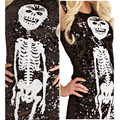 "PAILLETTENKLEID SKELETT"