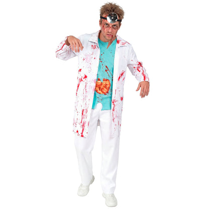 "ZOMBIE DOKTOR" (Kittel mit Hemd und Gedärmen, Kopbeckung)