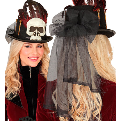 "VOODOO ZYLINDER MIT TOTENKOPF & KNOCHEN"