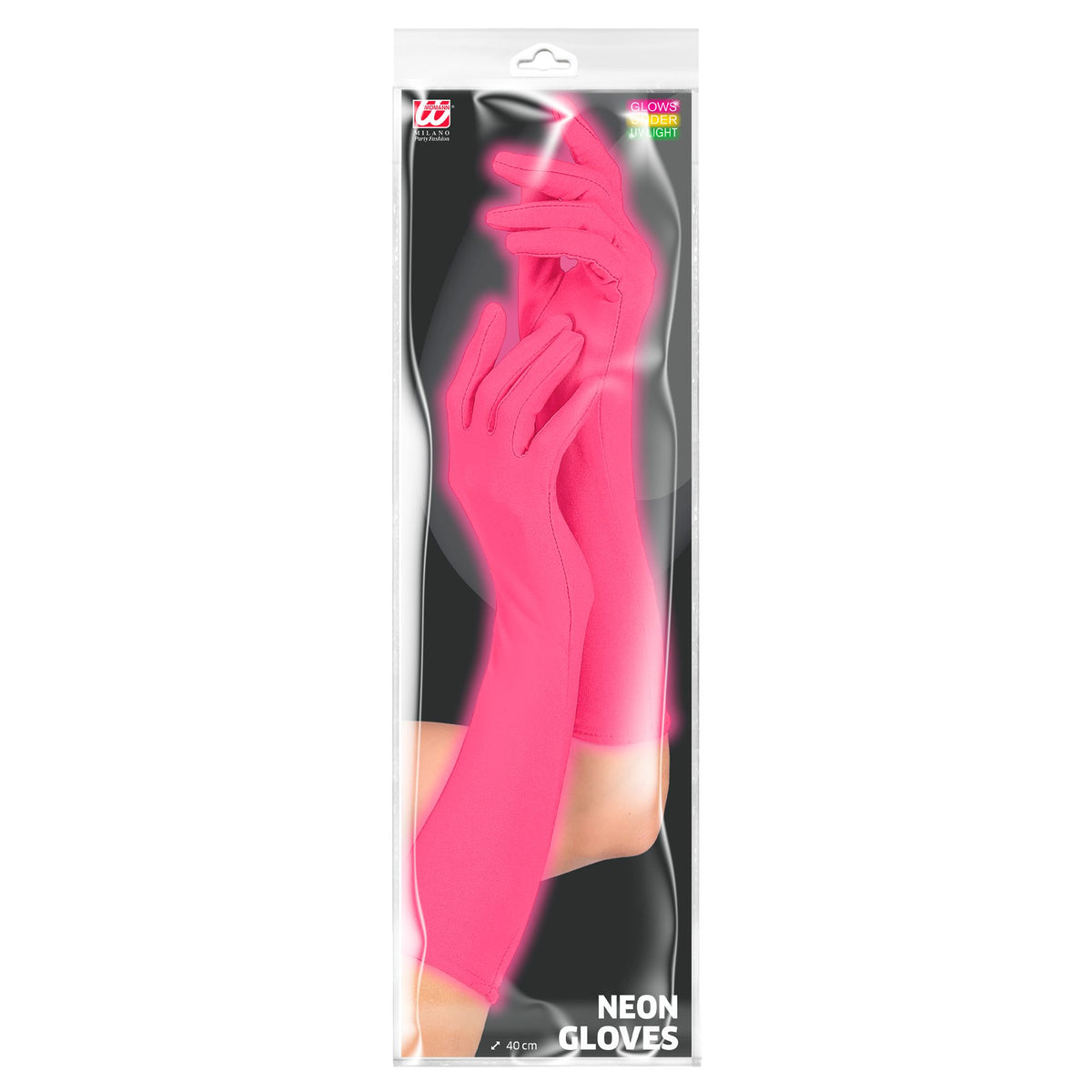 "NEON PINKE LANGE HANDSCHUHE"