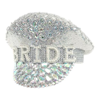 "FESTIVAL KAPPE BRIDE MIT SILBERNEN GLITZERSTEINEN"