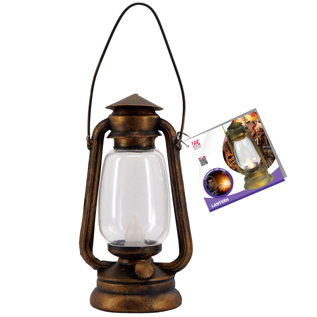 "LATERNE MIT FLACKERNDEM LED LICHT"
