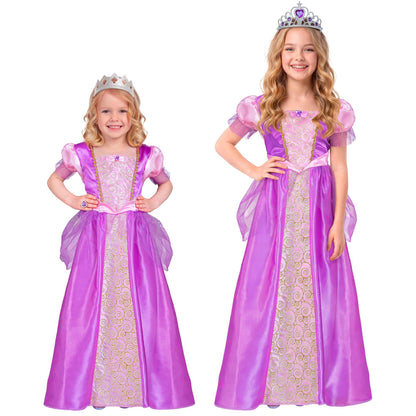 Widmann Kinderkostüm Prinzessin Prinzessinnen-Kleid mit Tiara für Kinder –