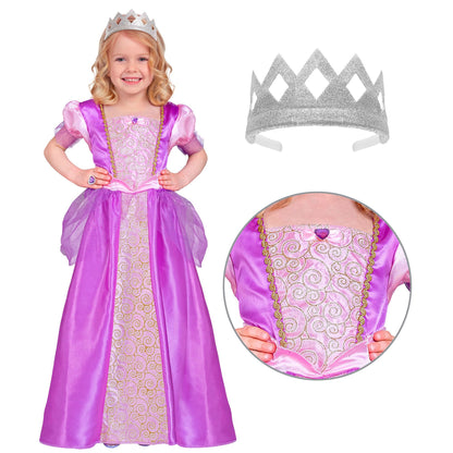 Widmann Kinderkostüm Prinzessin Prinzessinnen-Kleid mit Tiara für Kinder –