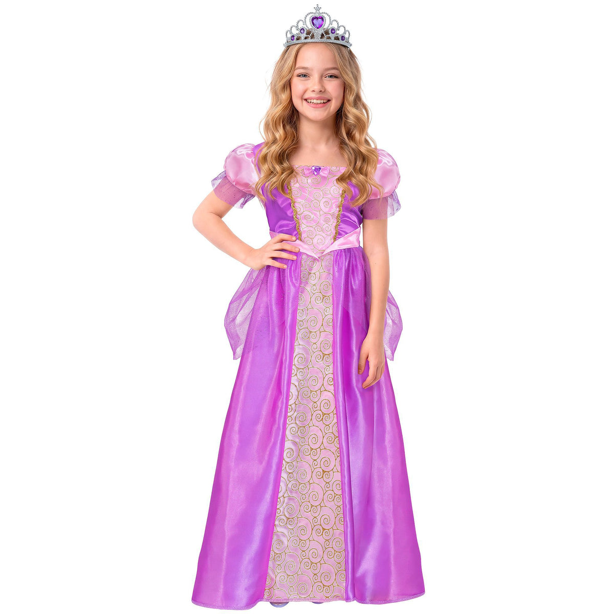 Widmann Kinderkostüm Prinzessin Prinzessinnen-Kleid mit Tiara für Kinder –