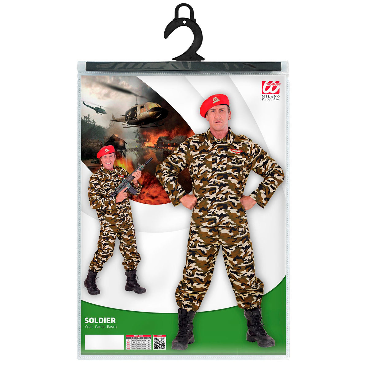 "SOLDAT" (Oberteil, Hose, Mütze)