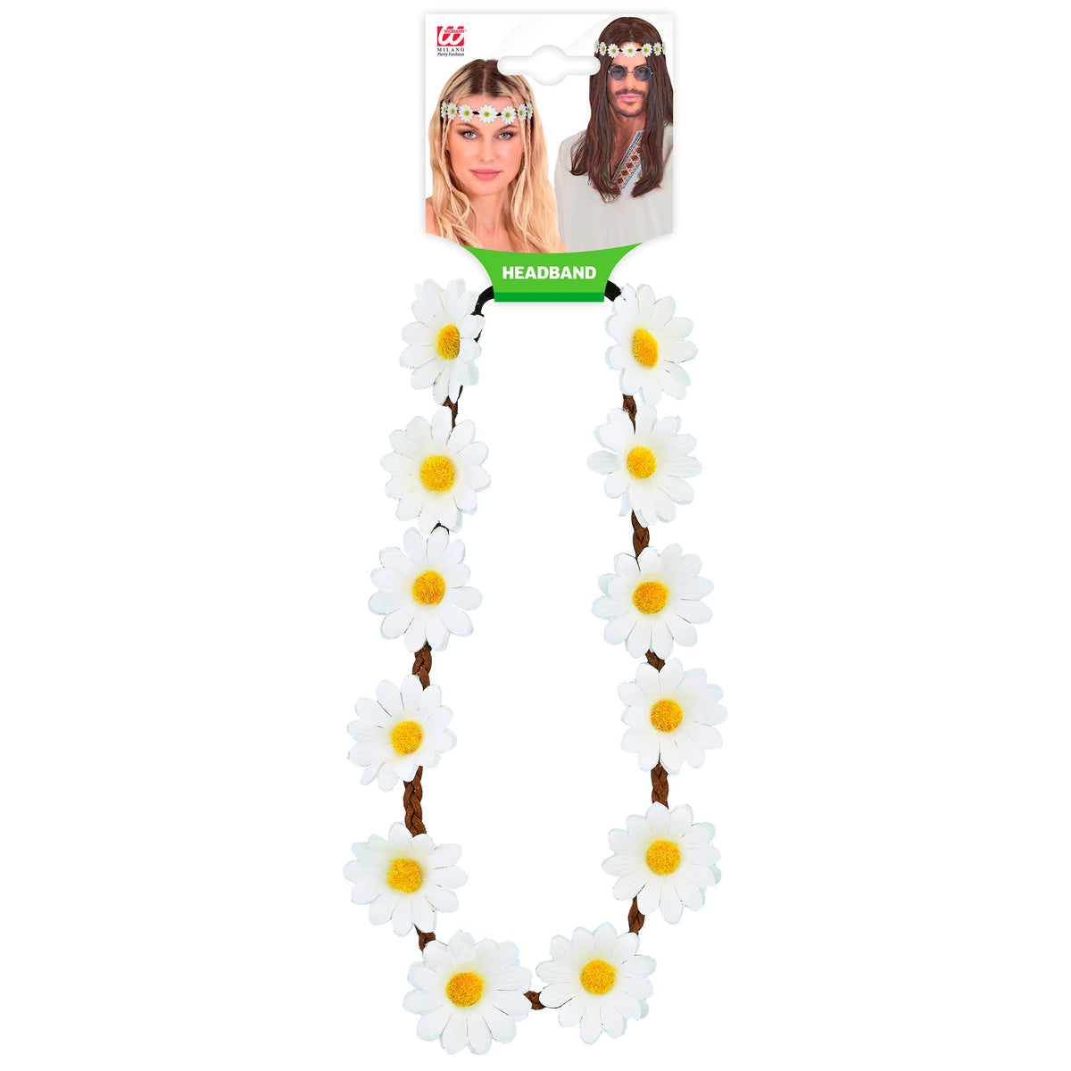 "STIRNBAND / HAARBAND MIT GÄNSEBLÜMCHEN"