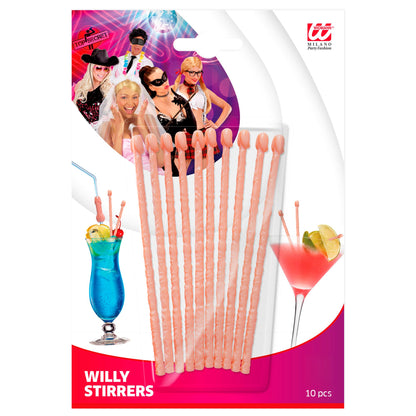"Set von 10 WILLY COCKTAILPICKERN"