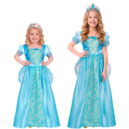 Widmann Kinderkostüm Schneeprinzessin-Kleid mit Tiara für Kinder