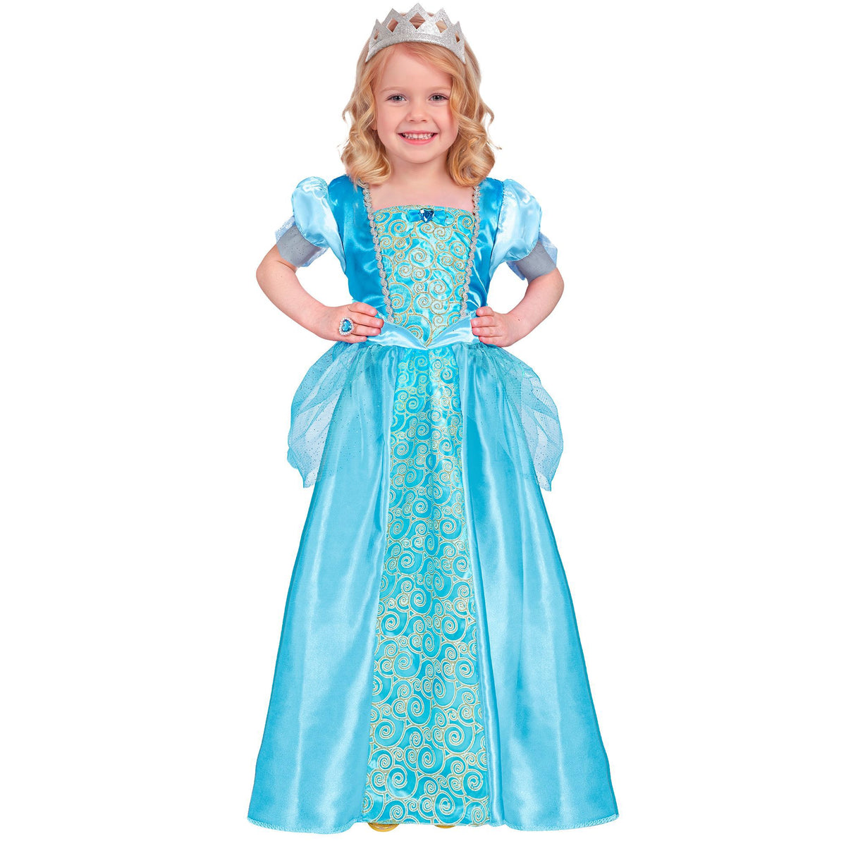 Widmann Kinderkostüm Schneeprinzessin-Kleid mit Tiara für Kinder