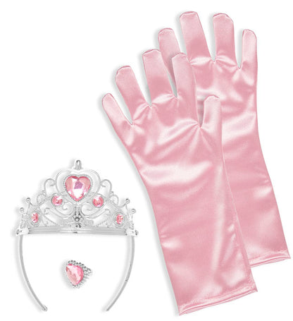 Widmann Prinzessinnenset Pink mit Tiara Handschuhen und Ring – Produktansicht
