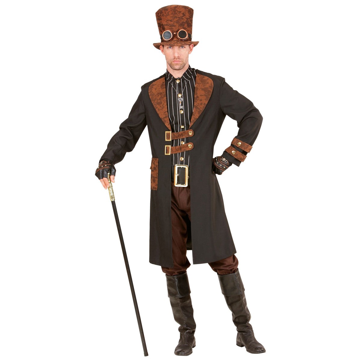 "STEAMPUNK" (Mantel mit Hemd, Hut)