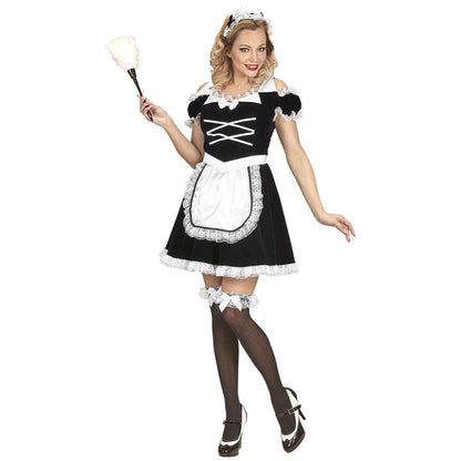"ZIMMERMÄDCHEN" (Kleid mit Schürze, Haarreif)