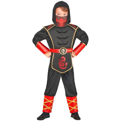 "NINJA" (Oberrteil mit Kapuze und Rüstung, Hose, Maske)