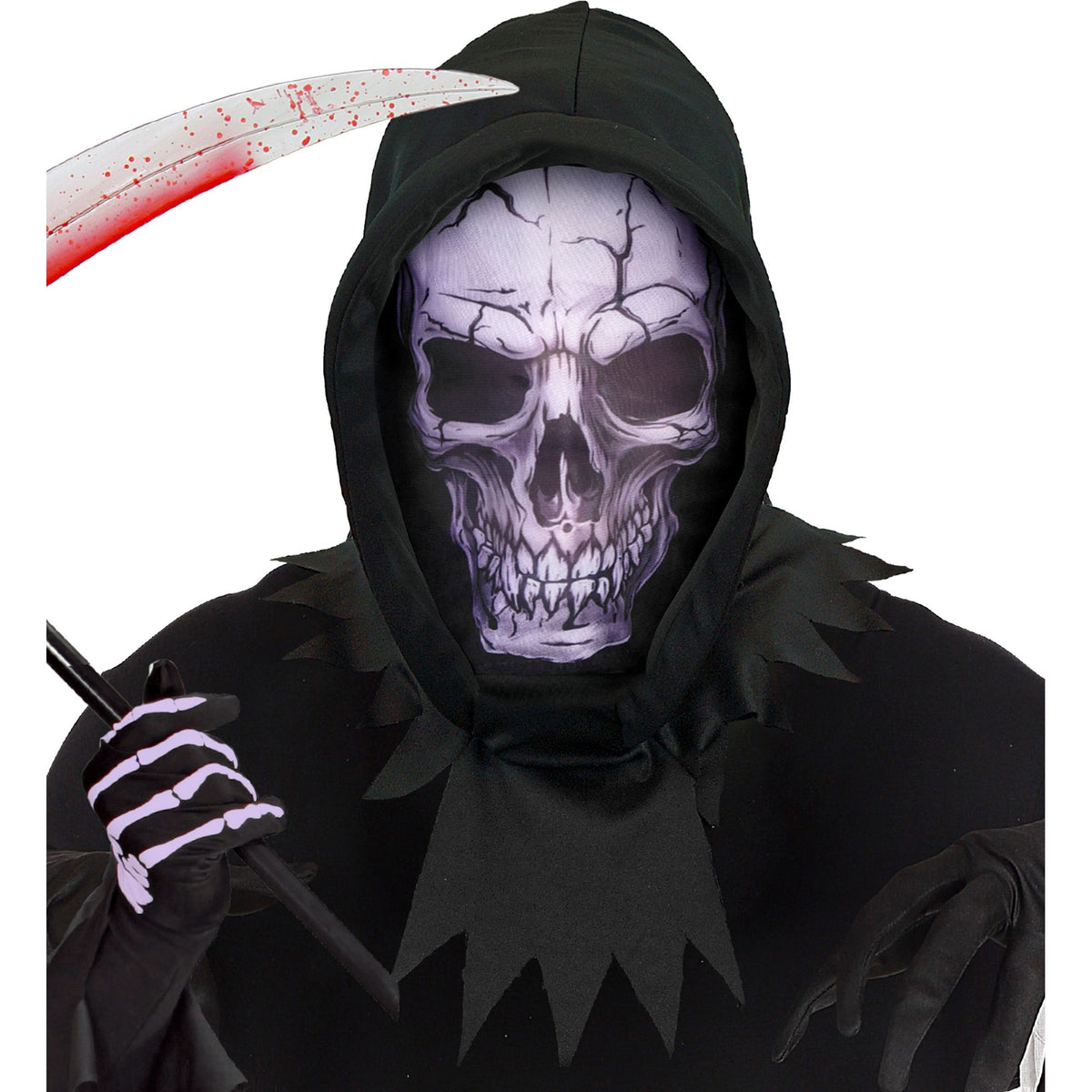 "TOTENKOPFMASKE MIT KAPUZE"