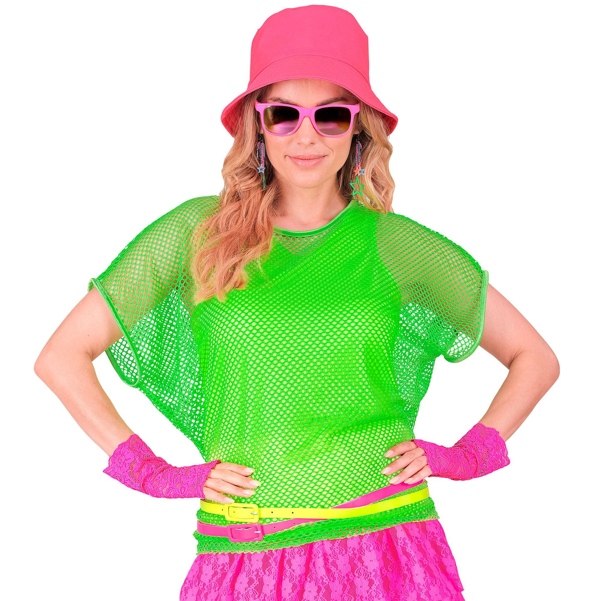 "NEON GRÜNES NETZSHIRT"