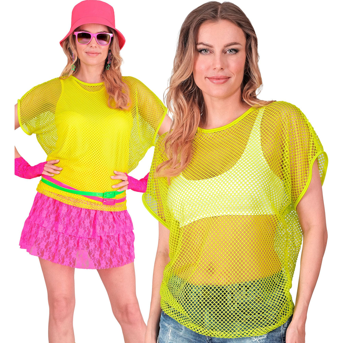 "NEON GELBES NETZSHIRT"