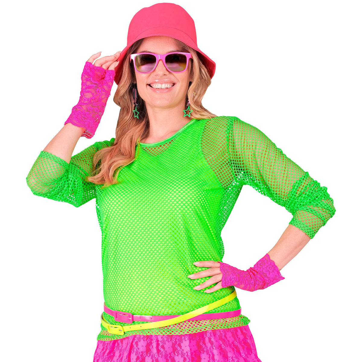 "NEON GRÜNES NETZSHIRT"