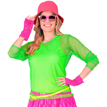 "NEON GRÜNES NETZSHIRT"
