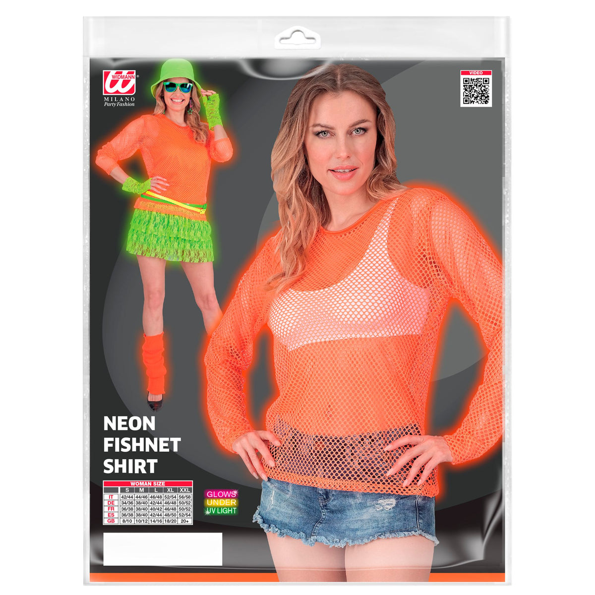 "NEON ORANGENES NETZSHIRT"