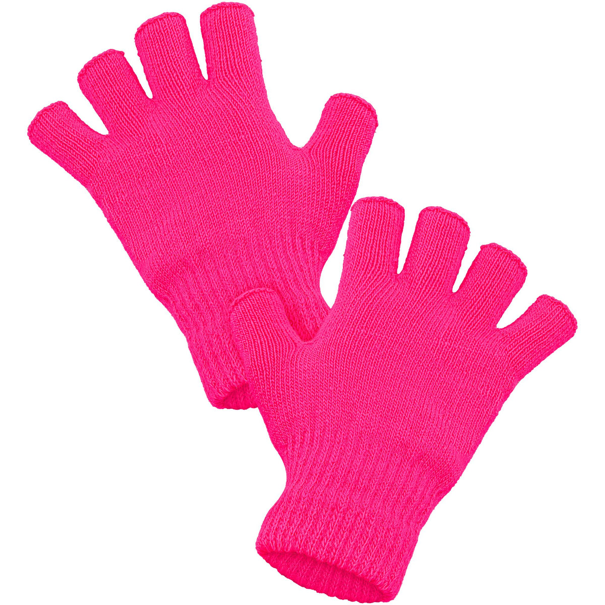 "NEON PINKE FINGERLOSE HANDSCHUHE"