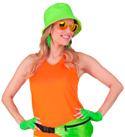 "NEON GRÜNE FINGERLOSE HANDSCHUHE"
