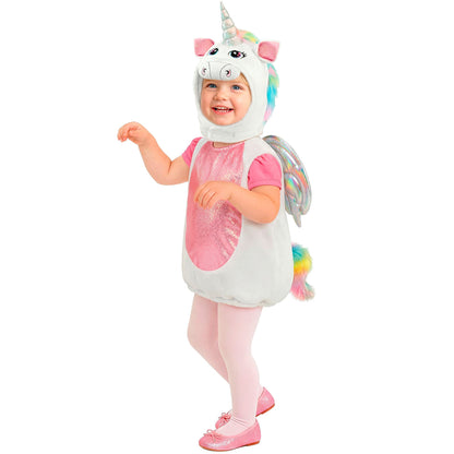 Widmann Einhorn-Kostümkapuze mit detailreichem Einhornkopf für Fasnacht und Mottopartys – Seitenansicht