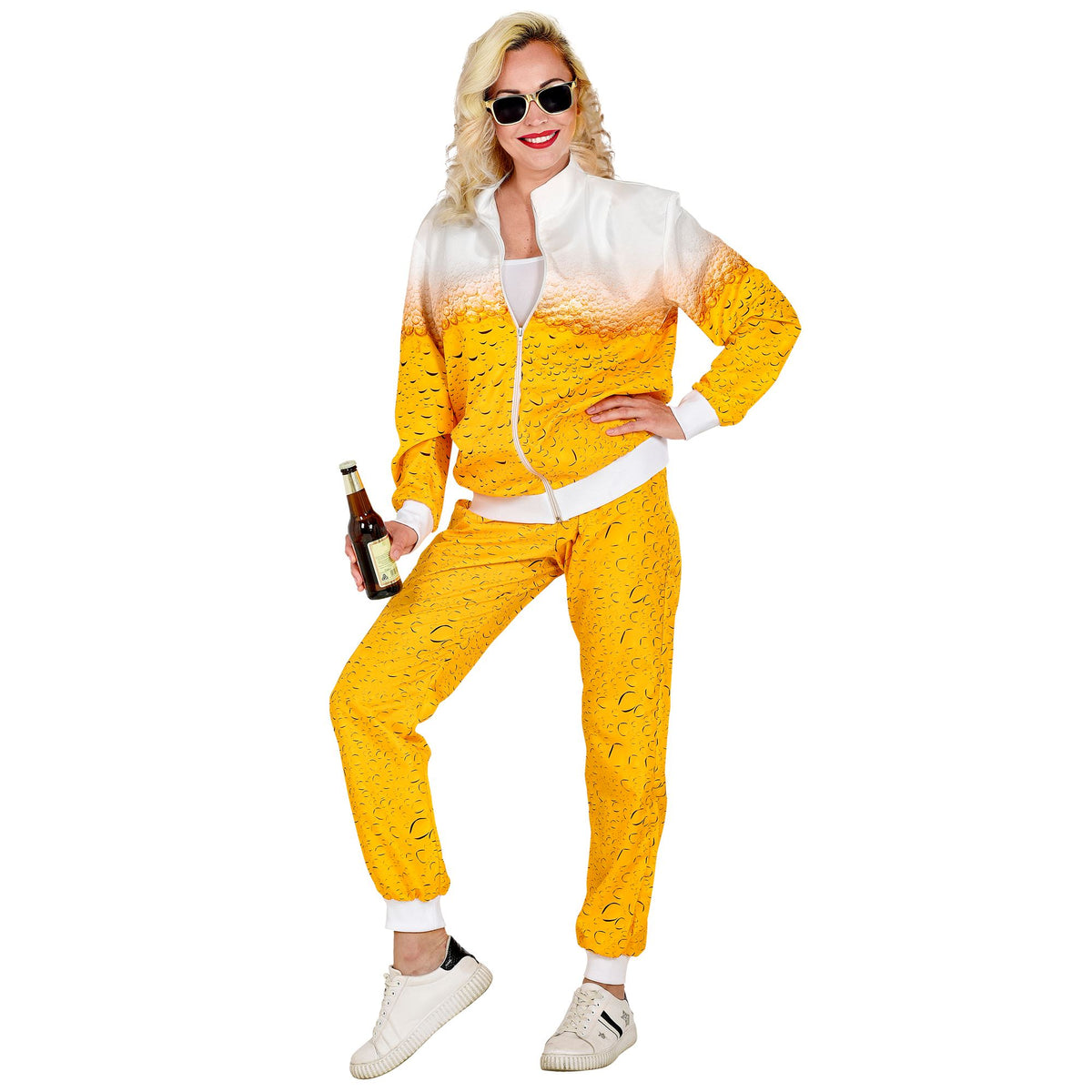 Widmann Bier Trainingsanzug Oberteil und Hose Kostüm – Rückansicht