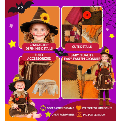 "VOGELSCHEUCHE" (Kleid, Kragen, Gürtel, Hut)