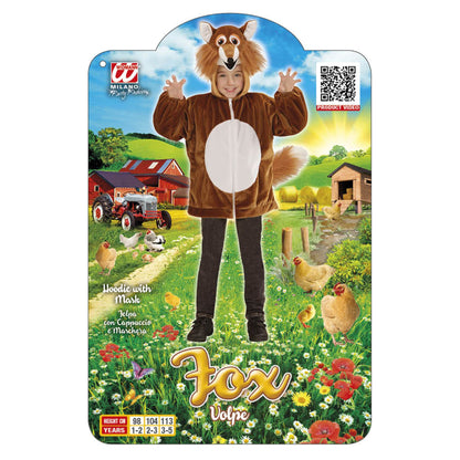 Widmann Kostüm Fuchs-Plüschjacke mit Kapuze für Kinder