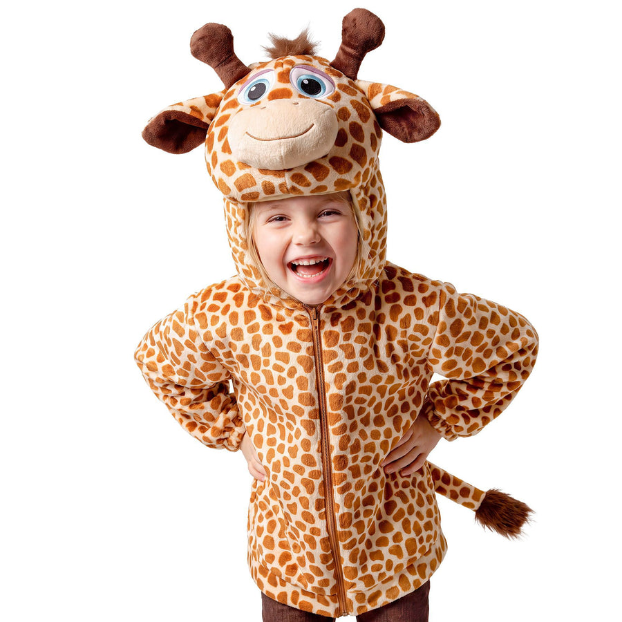 Widmann Kostüme Giraffen-Plüschkostüm mit Kapuzenjacke für Fasnacht und Mottoparty
