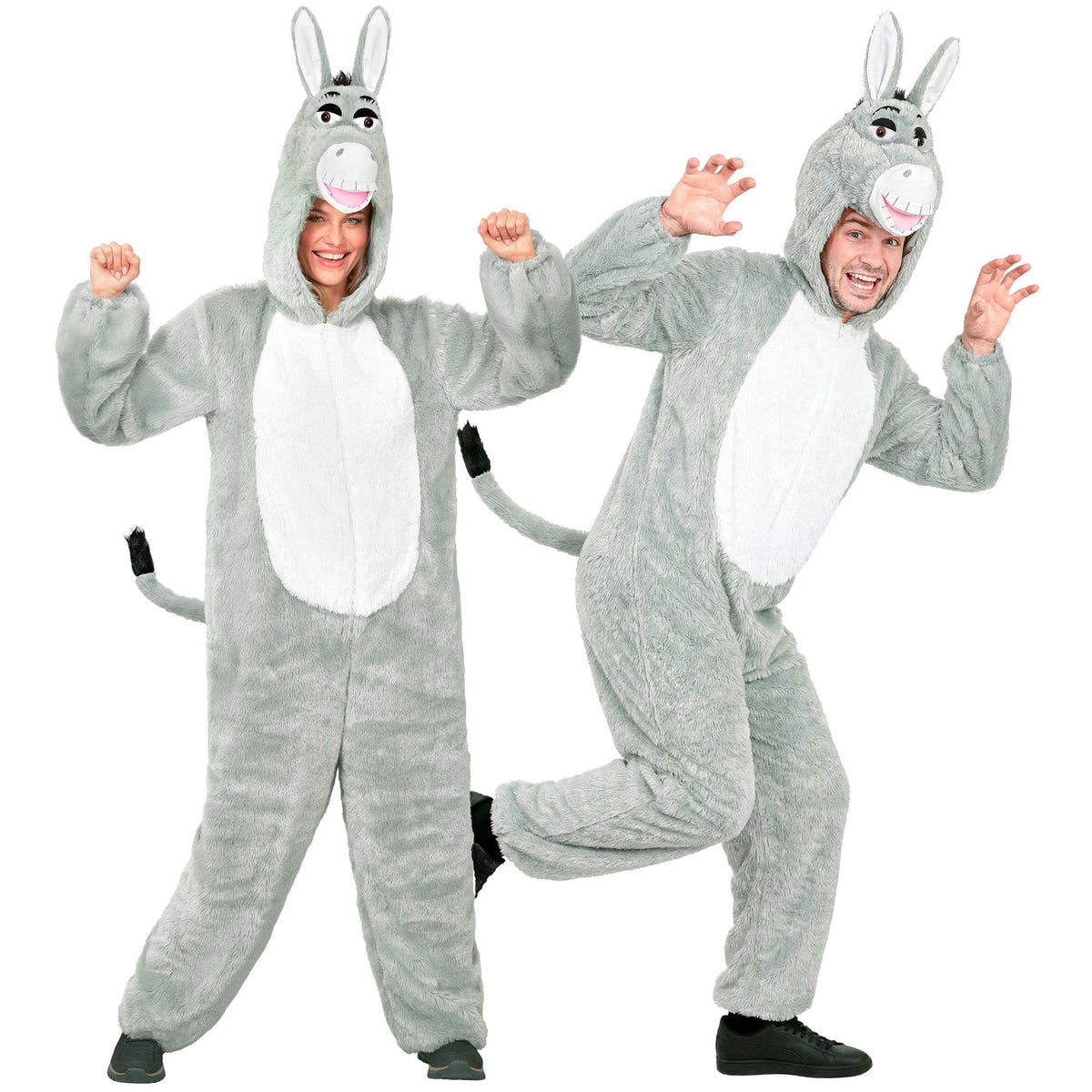 "DONKEY IN SOFT PLUSH" (hooded jumpsuit with mask)