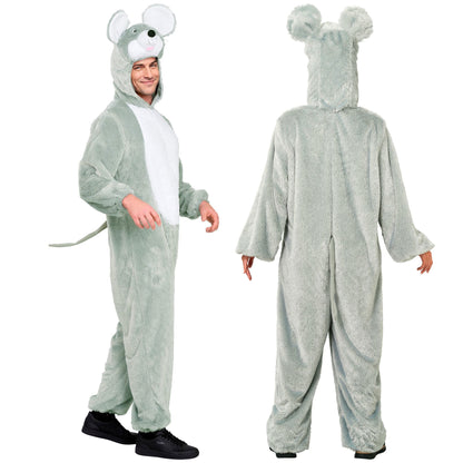 "MAUS EXTRA WEICHES PLÜSCHKOSTÜM" (Overall mit Kapuze)