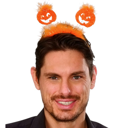 Widmann oranger Kürbis-Haarreif für Halloween – Detailansicht