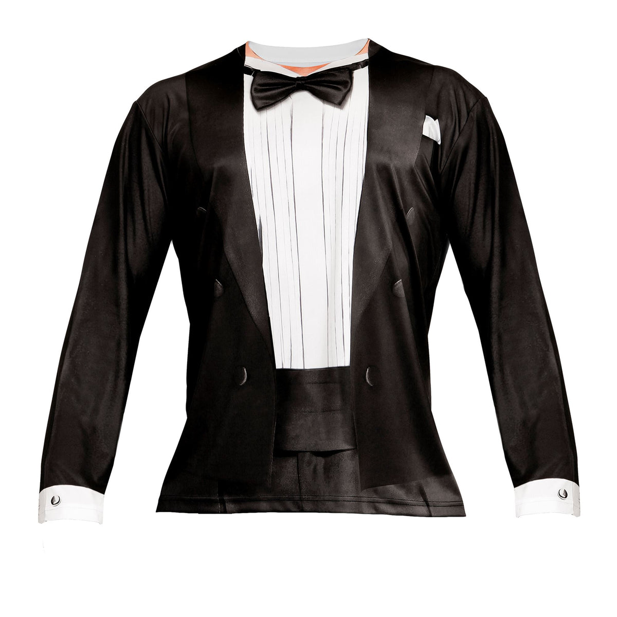 Widmann „SMOKING“ Longsleeve mit Fotosublimationsdruck – Rückansicht