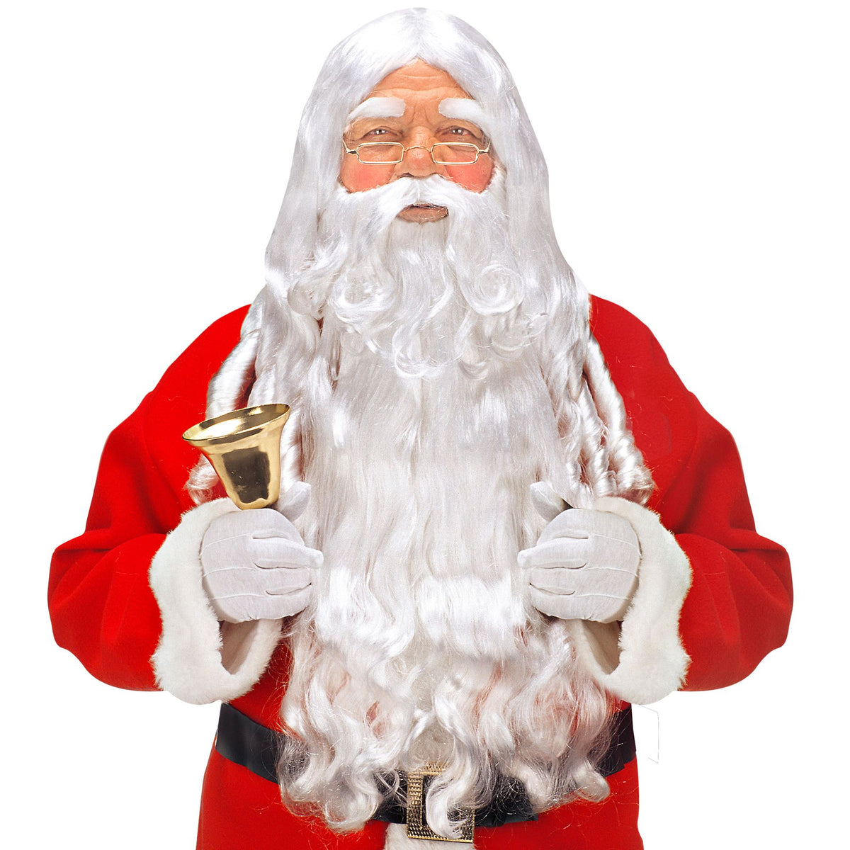"WEIHNACHTSMANN" in Box - (Perücke mit Locken, Bart mit Schnurrbart, Augenbrauen)