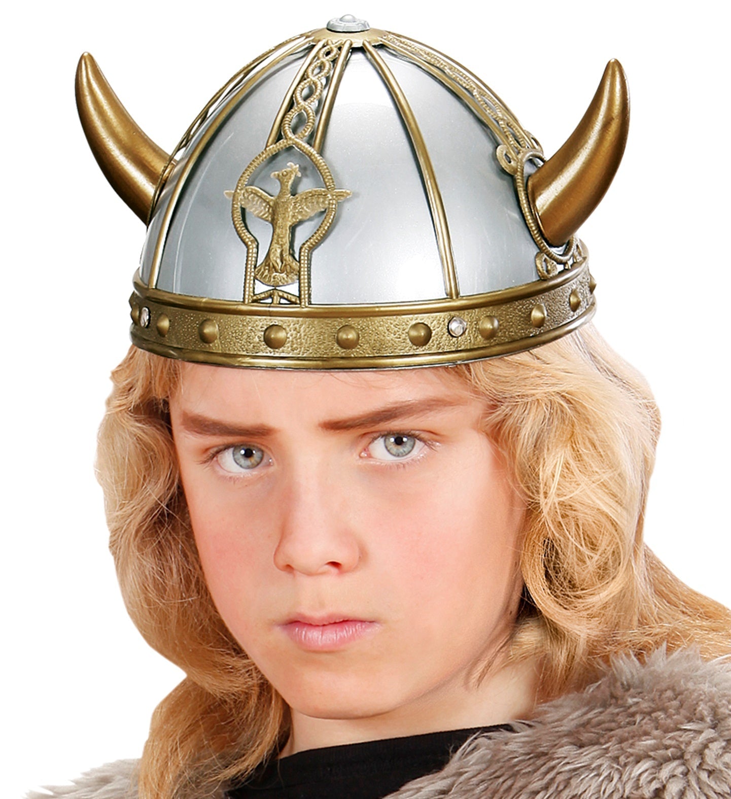 Widmann Wikinger Helm – Horned Helm Aus Leichtem Plastik 28 cm - Fasnacht24.ch