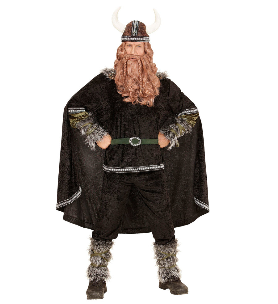 Widmann Wikinger Kostüm Set – Herren Tunika & Helm Braun Grau - Fasnacht24.ch