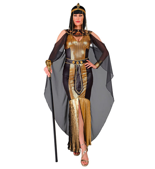 Zusammenklappbares ägyptisches Pharaonen-Zepter mit detailliertem Schlangenkopf, 110 cm lang