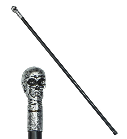 Widmann Zerlegbarer Totenkopf Stab 105cm – Leichtes Aluminium Requisit - Fasnacht24.ch