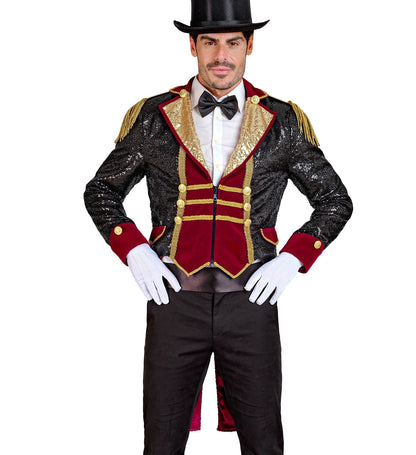 Widmann Herrenkostüm Zirkus Direktor Frack – Schwarz/Rot/Gold - Fasnacht24.ch