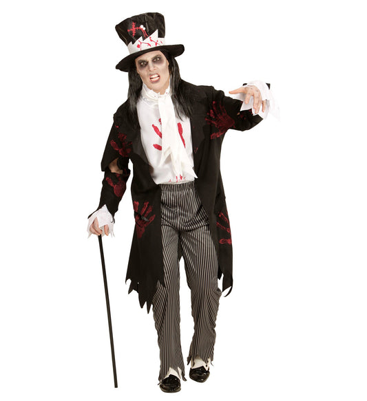 Widmann Zombie Bräutigam Kostüm – Herren Halloween Outfit mit Zylinder - Fasnacht24.ch