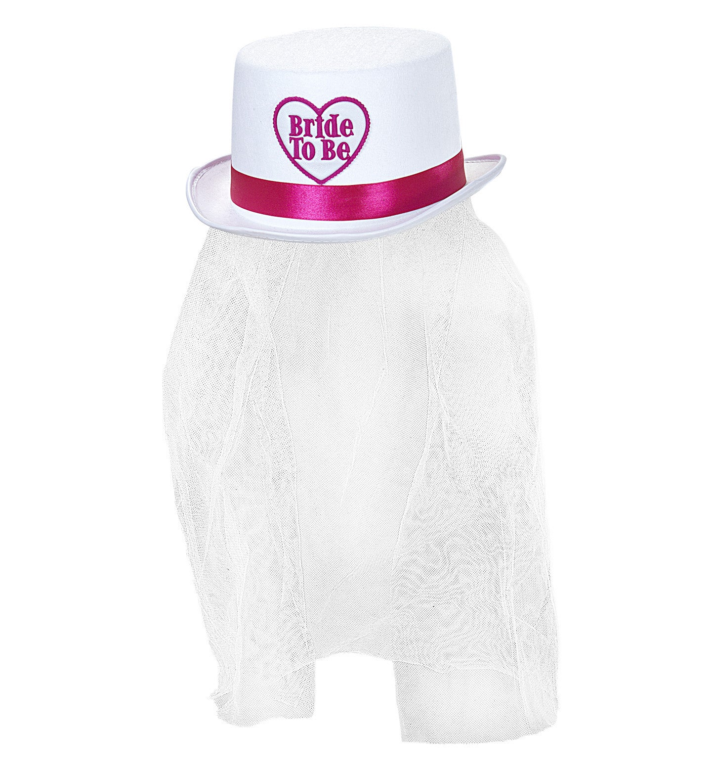 Widmann Weißer Zylinder Hut – Braut mit Abnehmbarem Schleier - Fasnacht24.ch