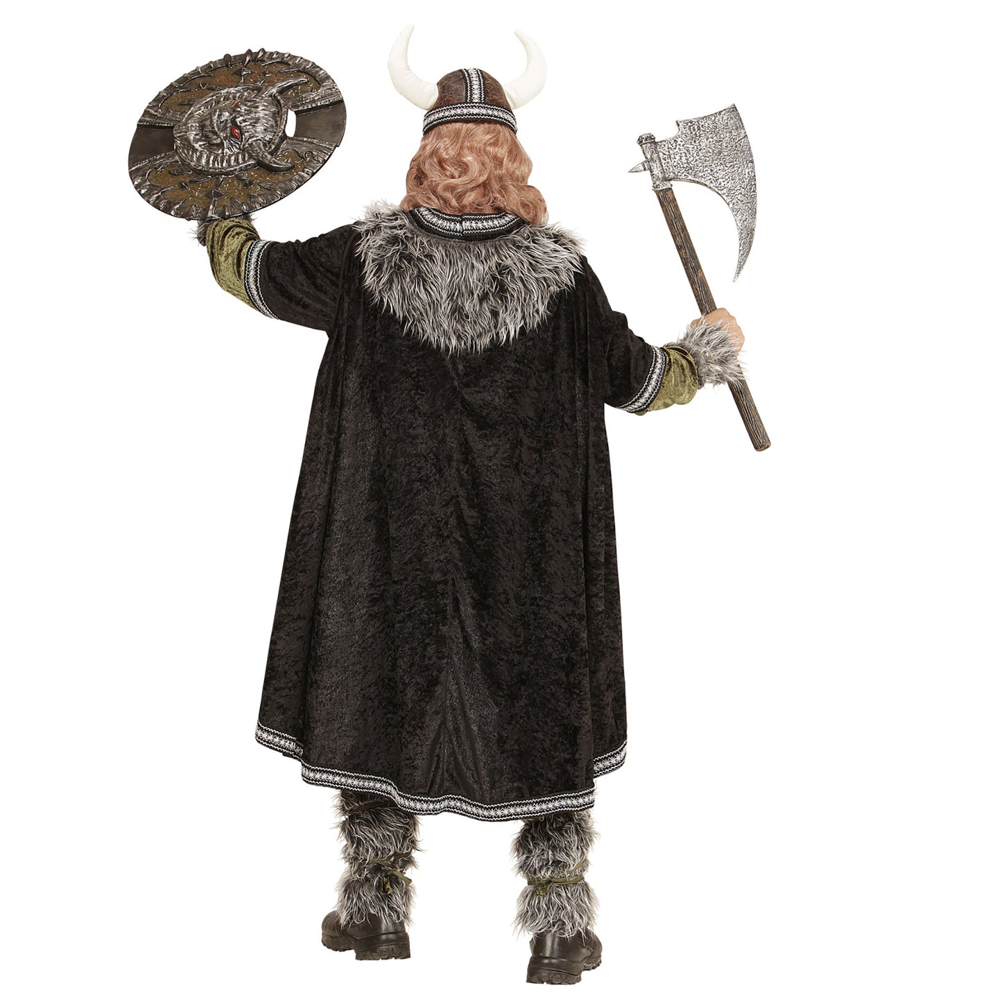"WIKINGER" (Oberteil, Hose, Gürtel, Armstulpen, Beinstulpen, Umhang, Helm) – Ansicht 4