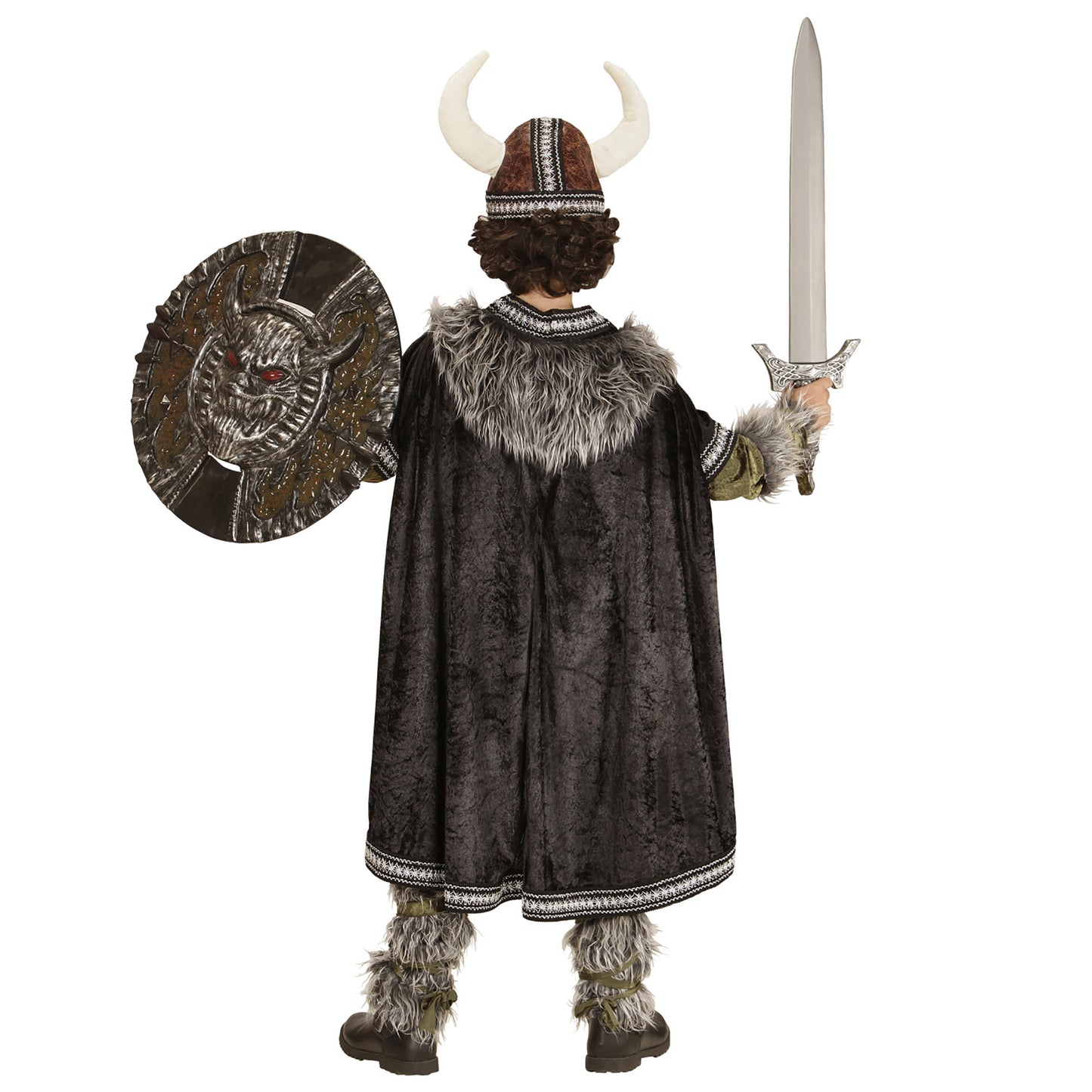 "WIKINGER" (Oberteil, Hose, Gürtel, Armstulpen, Beinstulpen, Umhang, Helm) – Ansicht 3