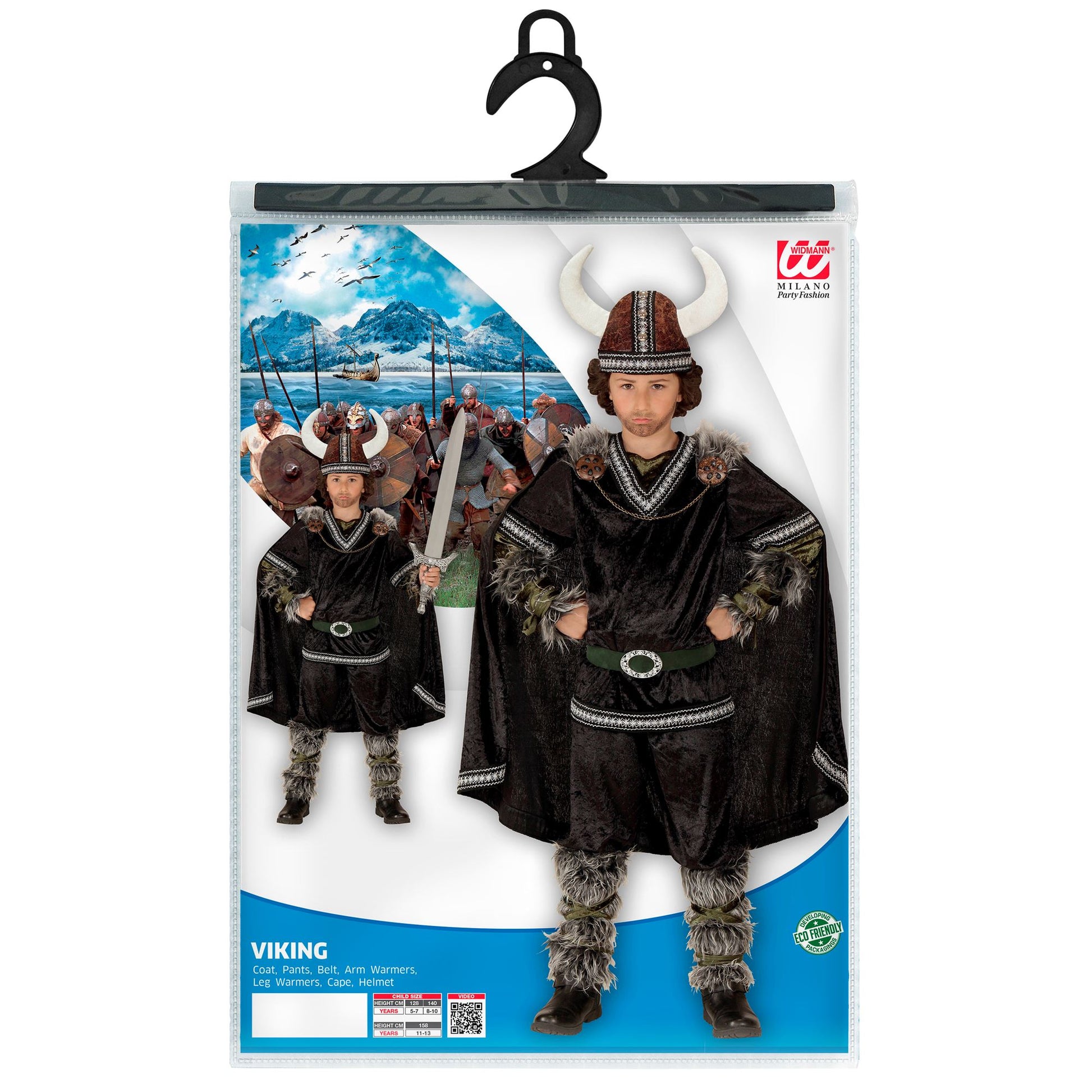 "WIKINGER" (Oberteil, Hose, Gürtel, Armstulpen, Beinstulpen, Umhang, Helm) – Ansicht 4