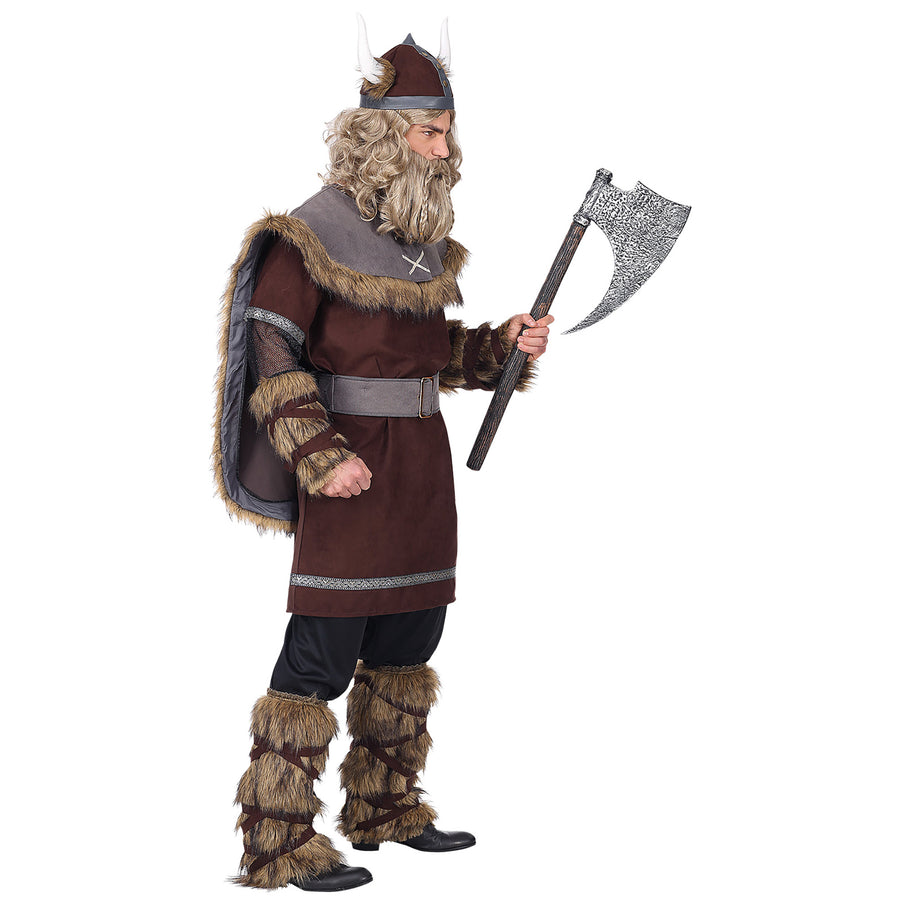 "WIKINGER" (Tunika, Hose, Gürtel, Beinstulpen, Helm) – Detailansicht
