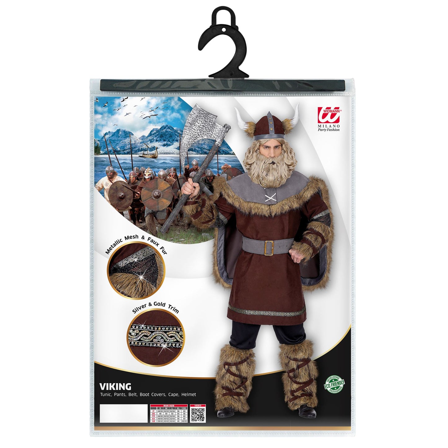 "WIKINGER" (Tunika, Hose, Gürtel, Beinstulpen, Helm) – Ansicht 5