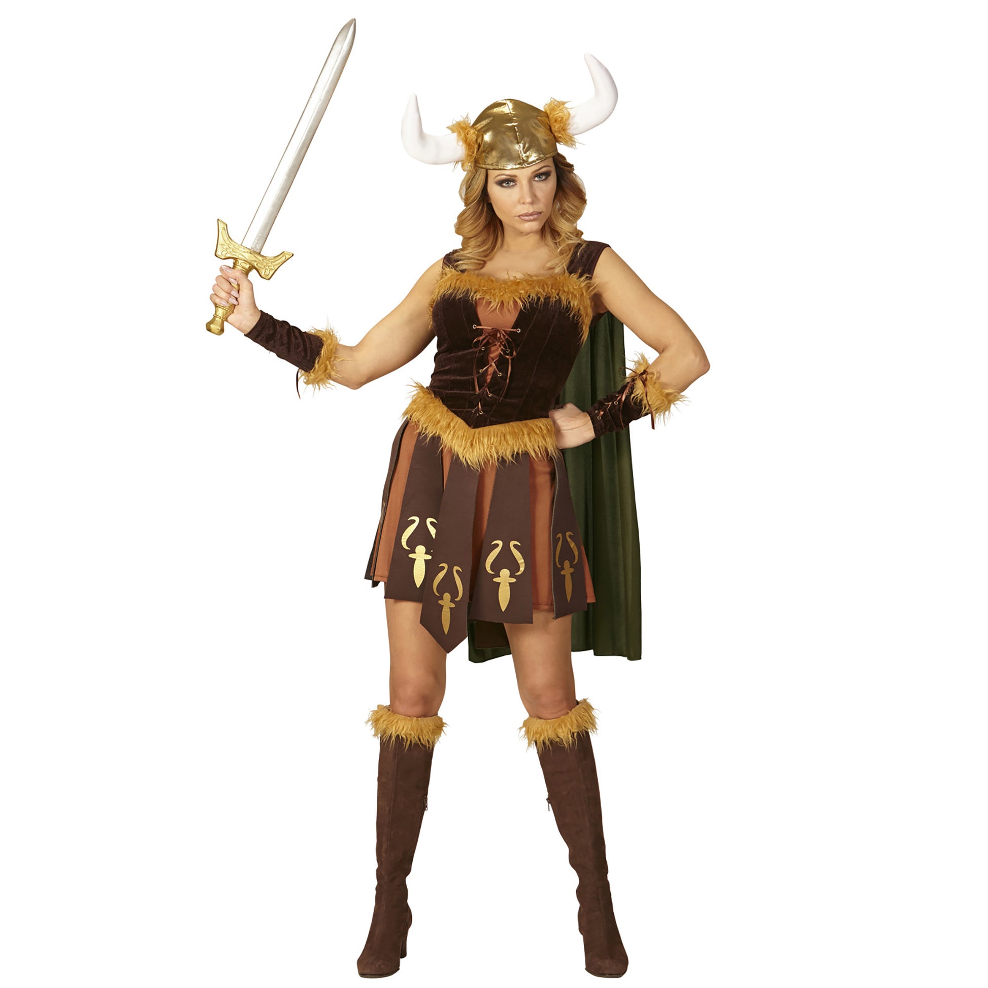 "WIKINGERIN" (Kleid mit Umhang, Armstulpen, Helm) – Ansicht 3