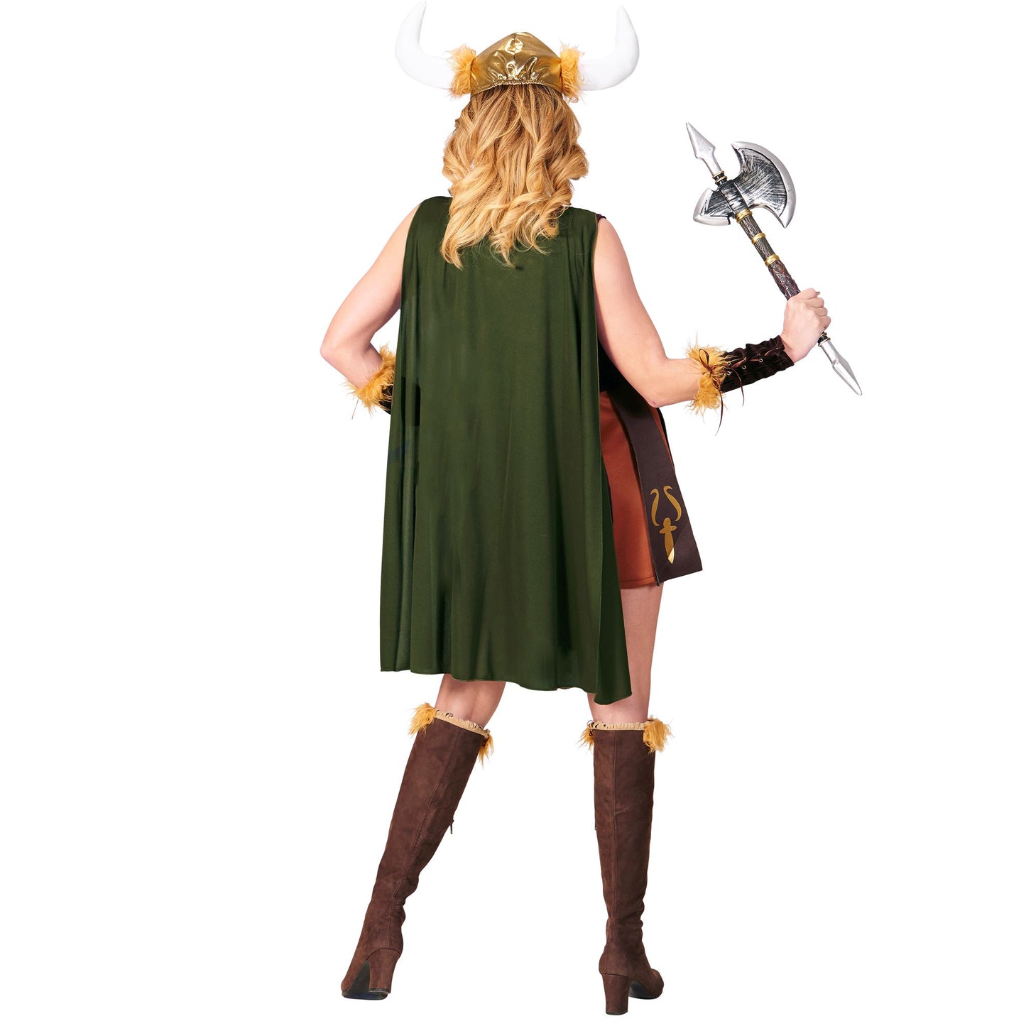 "WIKINGERIN" (Kleid mit Umhang, Armstulpen, Helm) – Ansicht 4